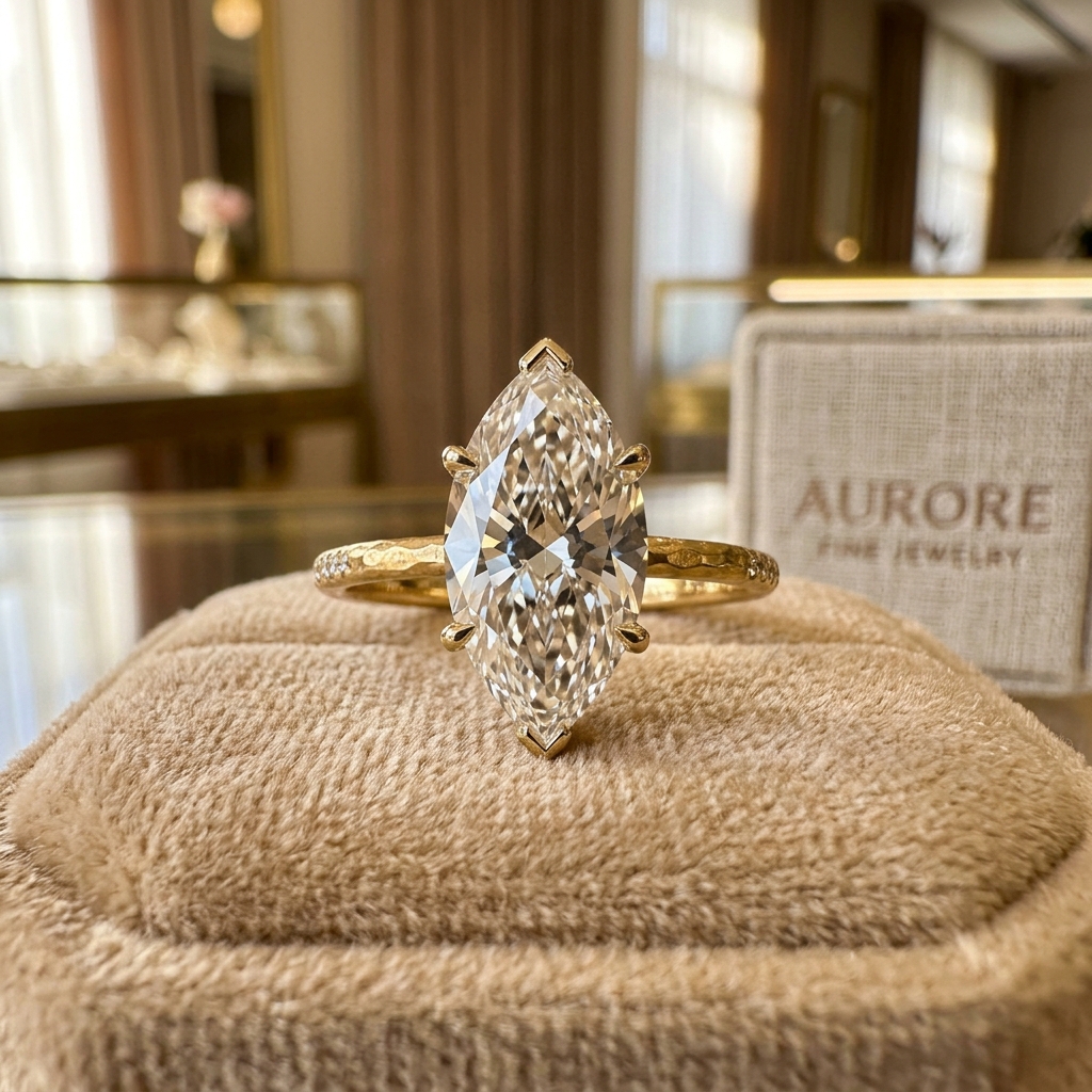Marquise Solitaire Gold